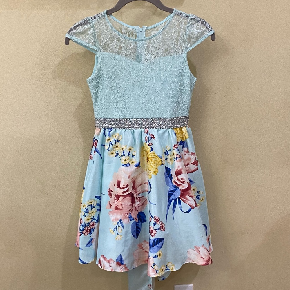 Tween Diva Floral High Low Dress